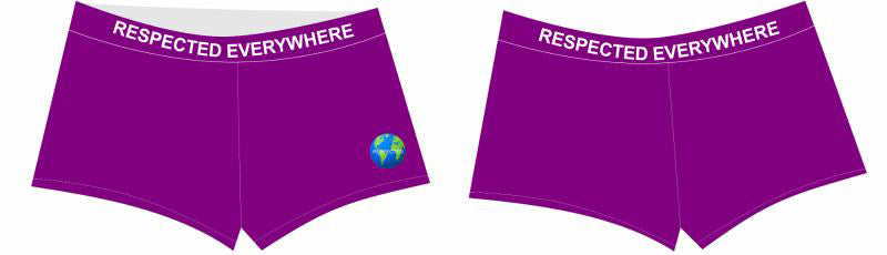Respected Everywhere Boy Shorts (Purple)