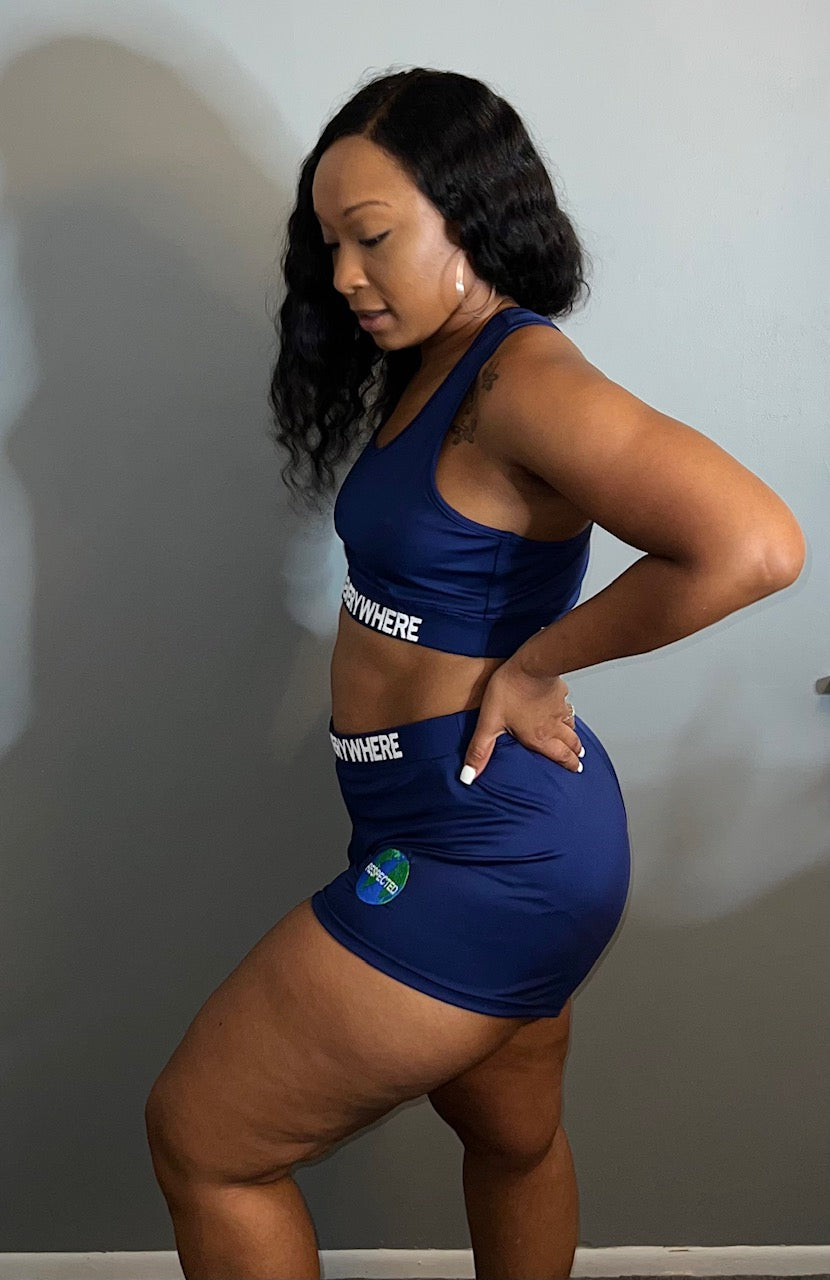 Respected Everywhere Boy Shorts (Navy Blue)