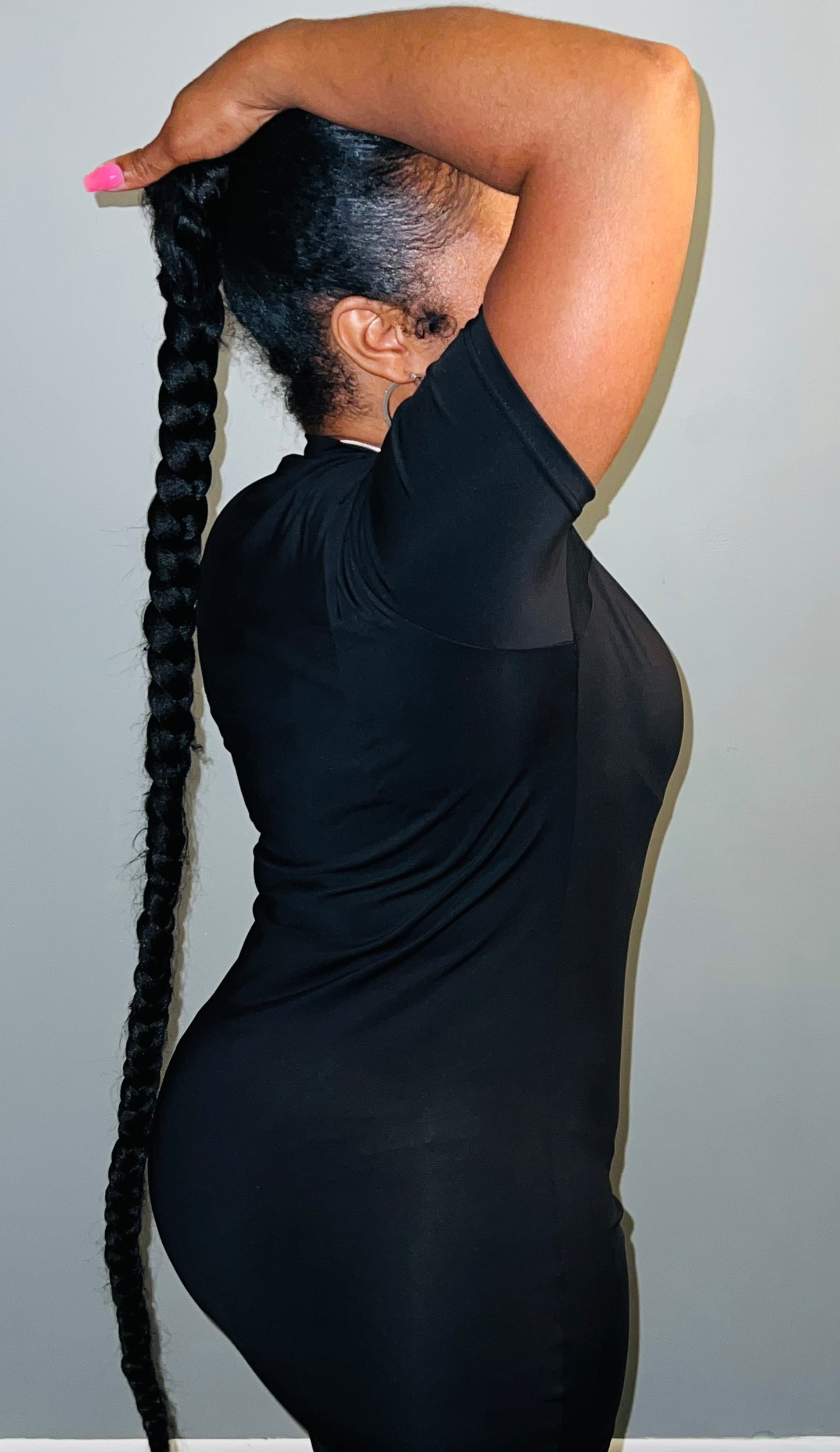 Fitted T-shirt Dress (Black)