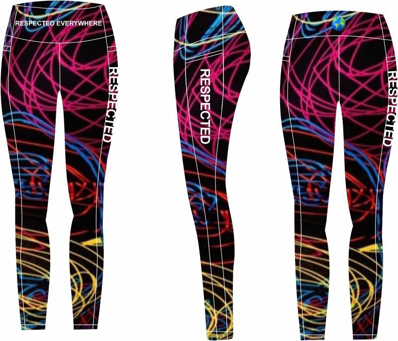 Respected Everywhere Yoga Shorts or Leggings (Color Blast)