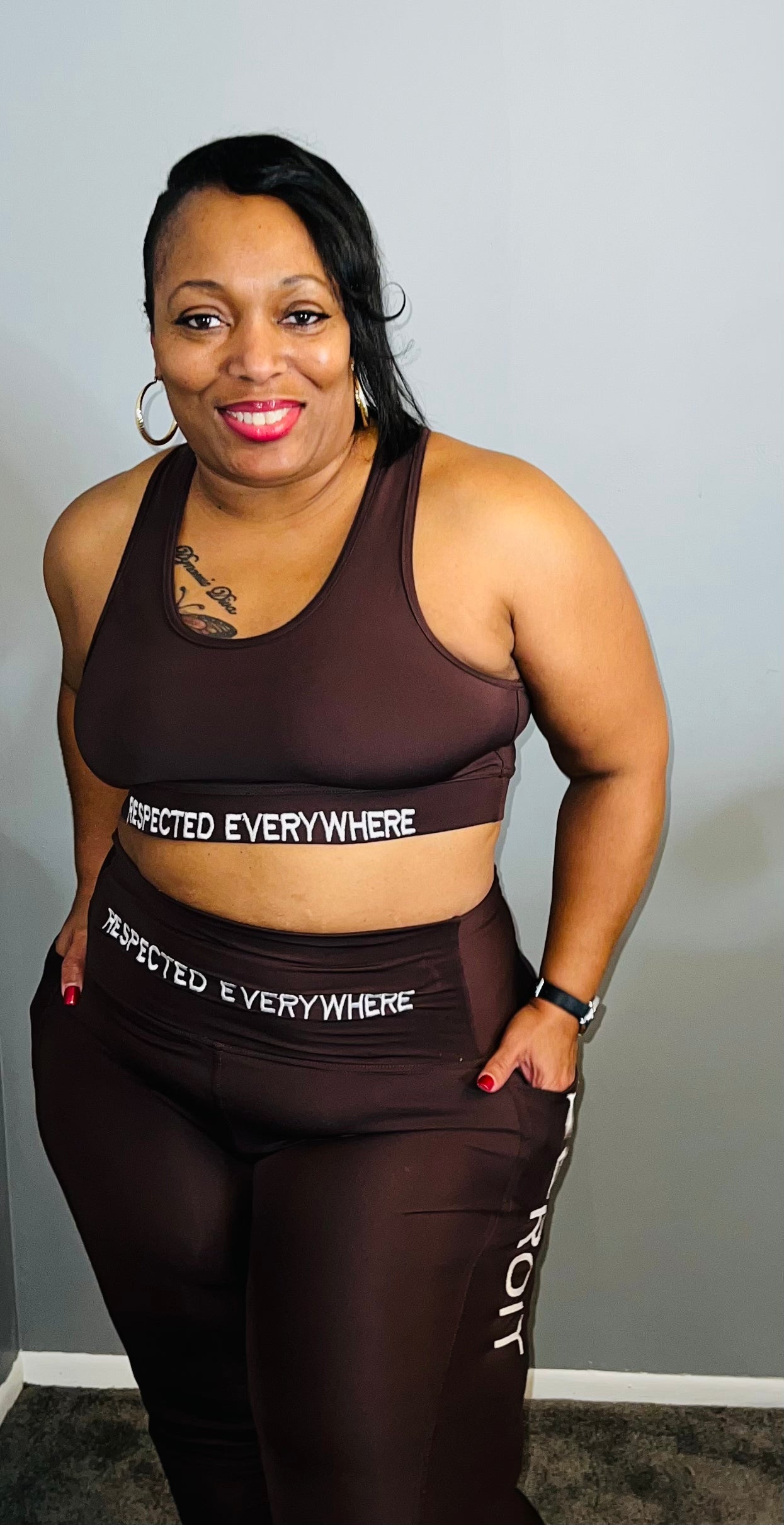 Respected Sports Bra (Chocolate Brown)