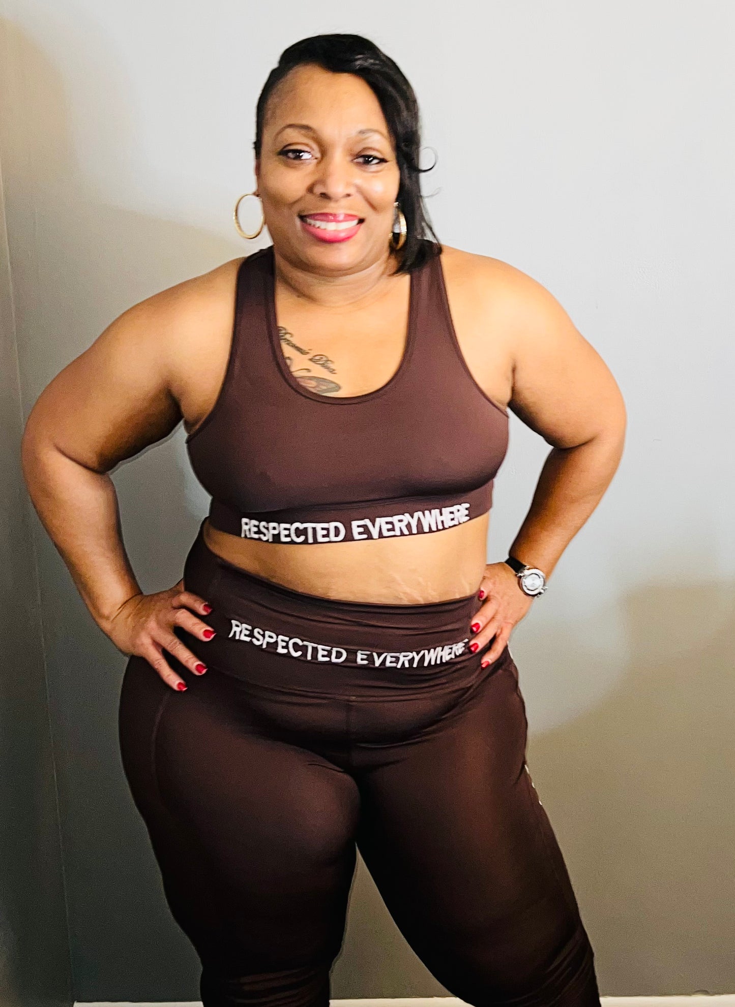 Respected Sports Bra (Chocolate Brown)