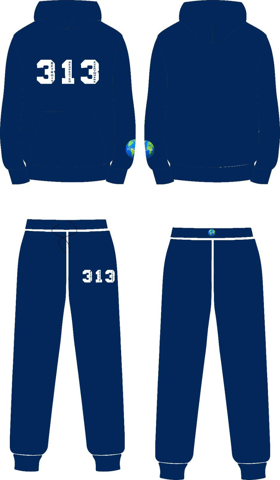 313 DRE Hoodie (Navy) Tshirt or Hoodie or Pants