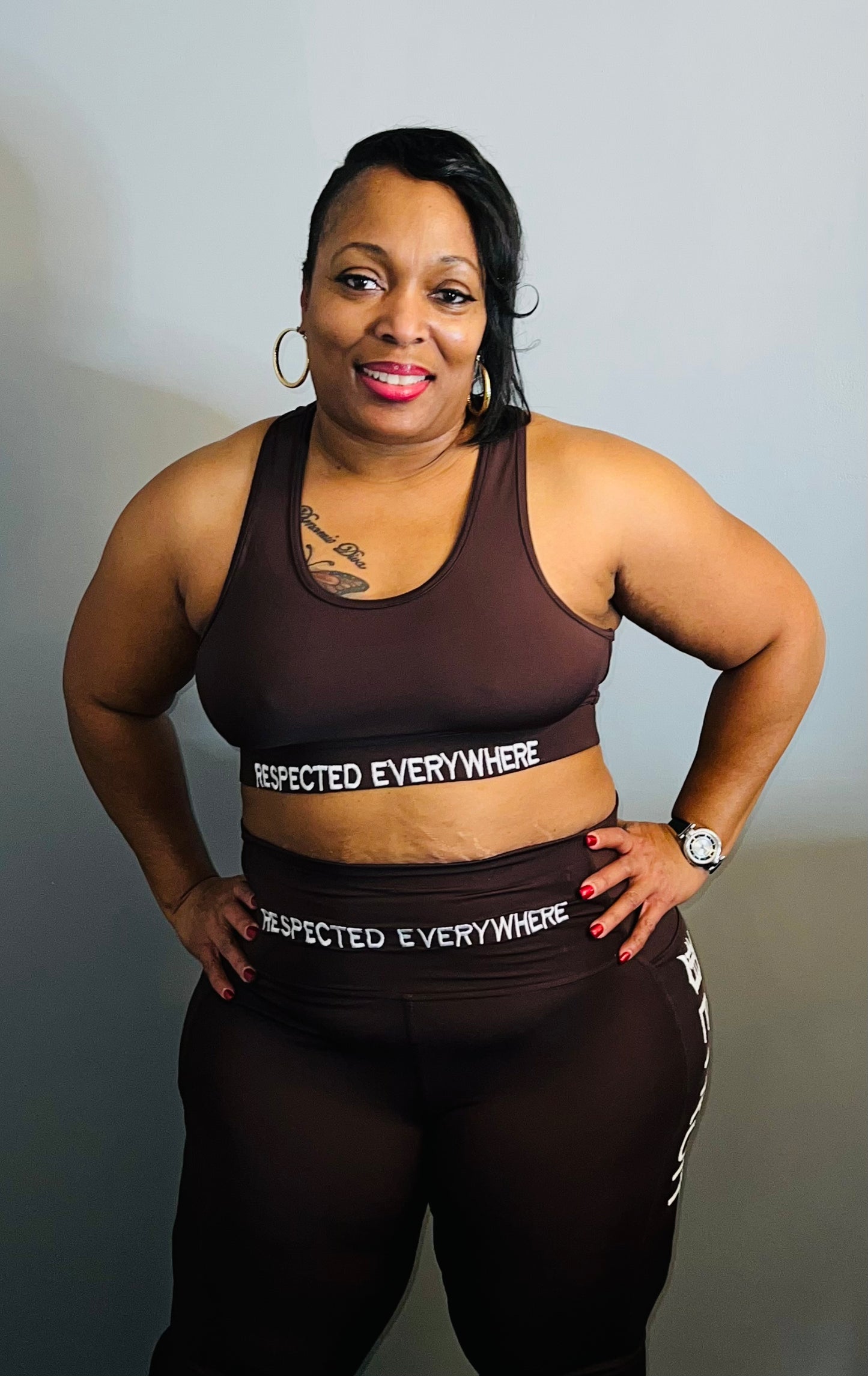 Respected Sports Bra (Chocolate Brown)