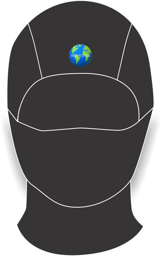 Respected LOGO Mask (Black) Front