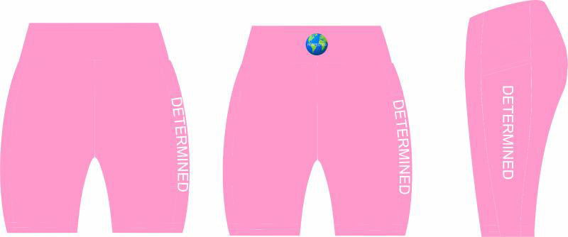 Determined Yoga Shorts or Leggings (Pink