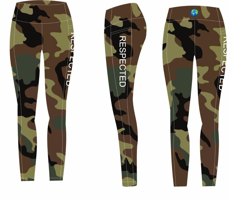 Respected Yoga Shorts or Leggings (Camo)