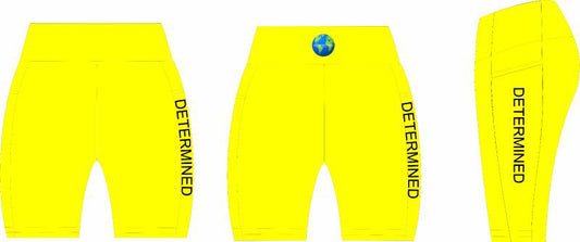 Determined Yoga Shorts or Leggings (Yellow)