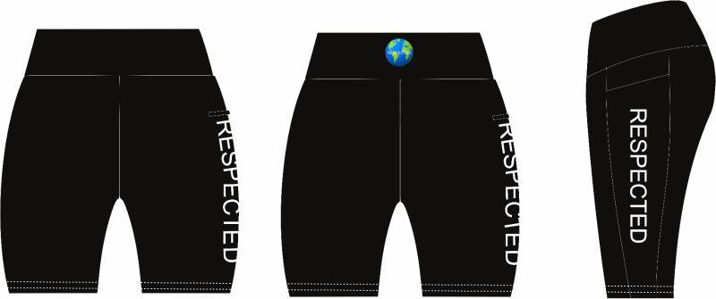 Respected Yoga Shorts or Leggings (Black)