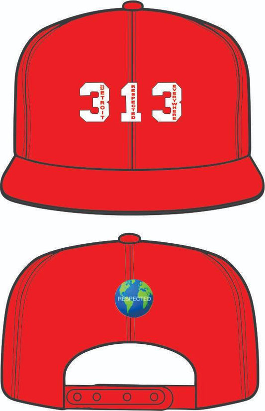 313 DRE Snapback Hat (Red)