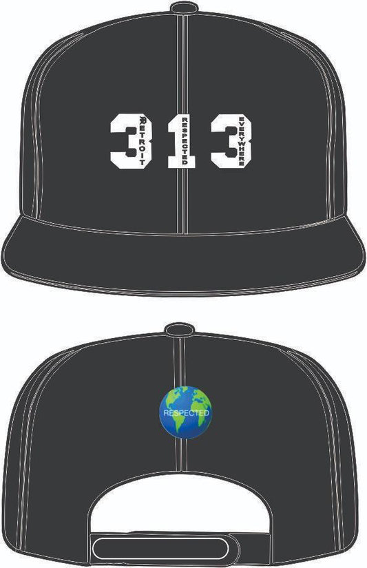 313 DRE Snapback Hat (Black)