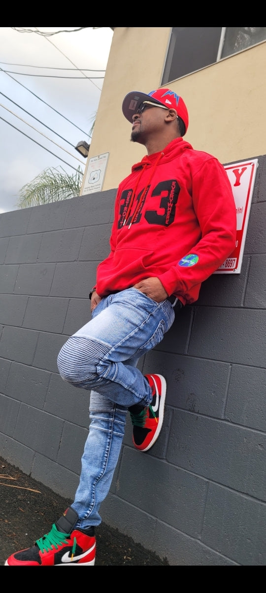 DRE 313 T-shirt or Hoodie or Pants (Red w/ Black)