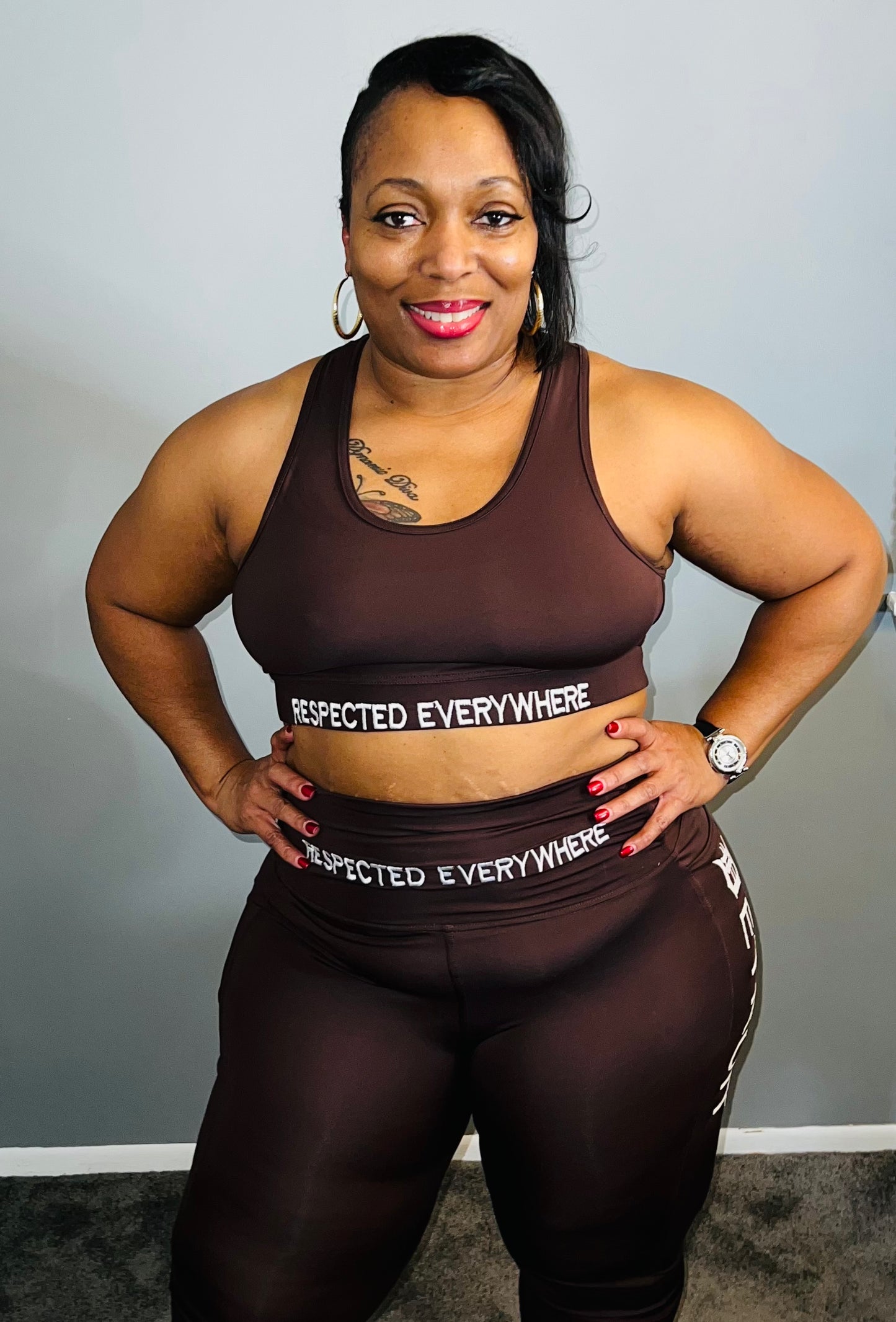 Respected Sports Bra (Chocolate Brown)