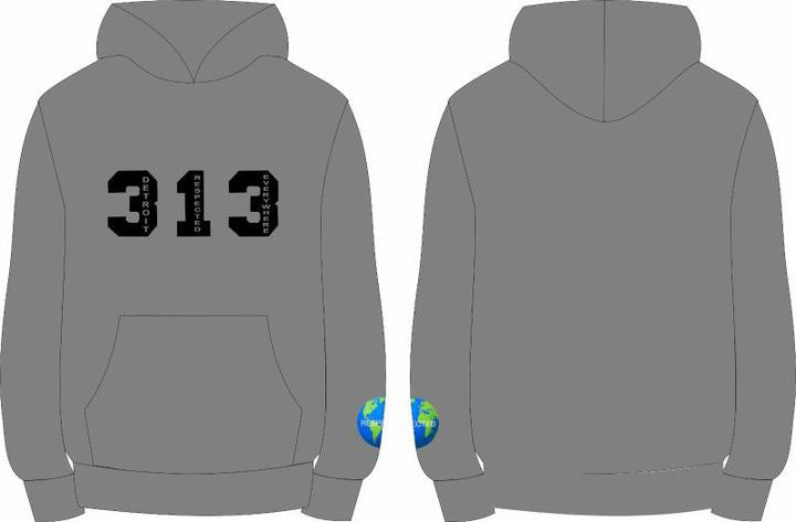313 DRE Hoodie ( Gray w/ Black Letters) T-shirt or Hoodie or Pants