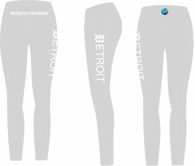 Detroit Yoga Shorts or Leggings (Gray)