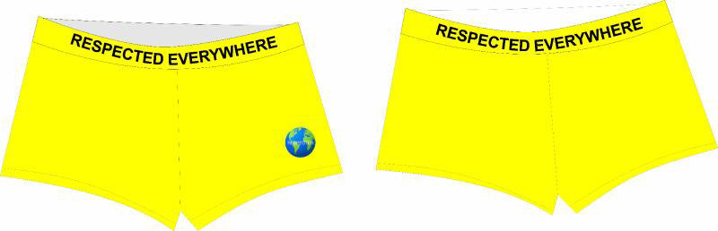 Respected Everywhere Boy Shorts (Yellow)