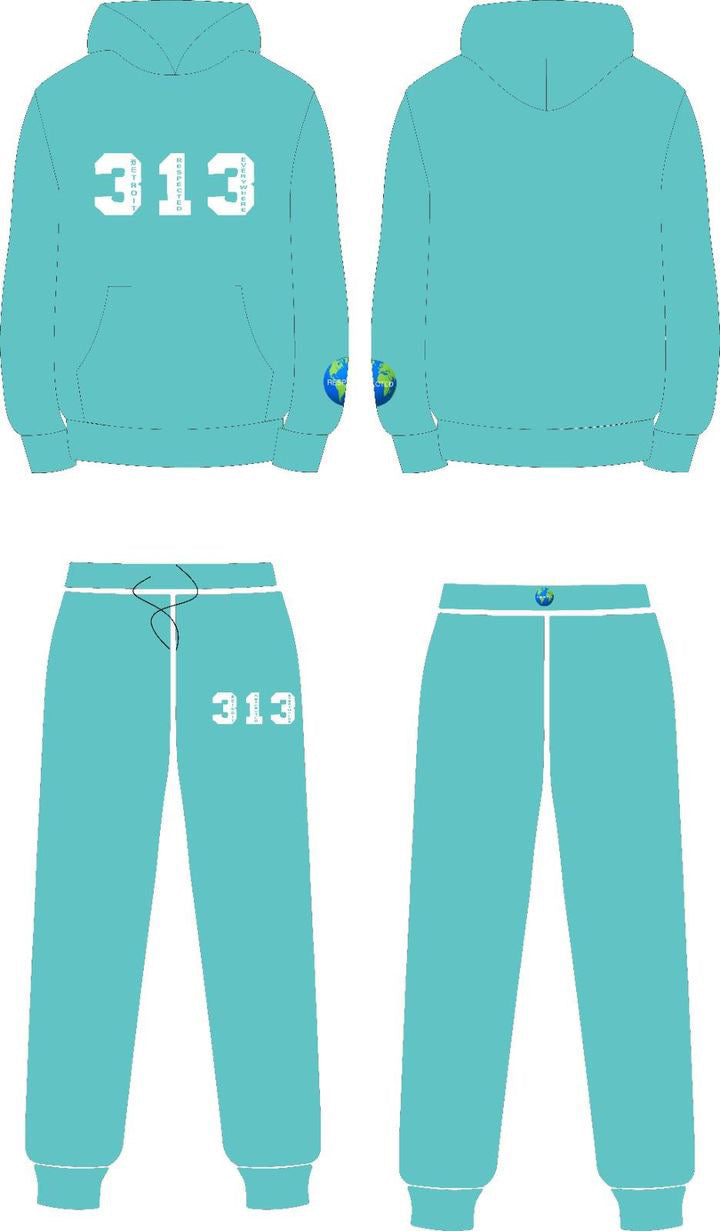 DRE 313 T-shirt or Hoodie or Pants (Tiffany Blue)
