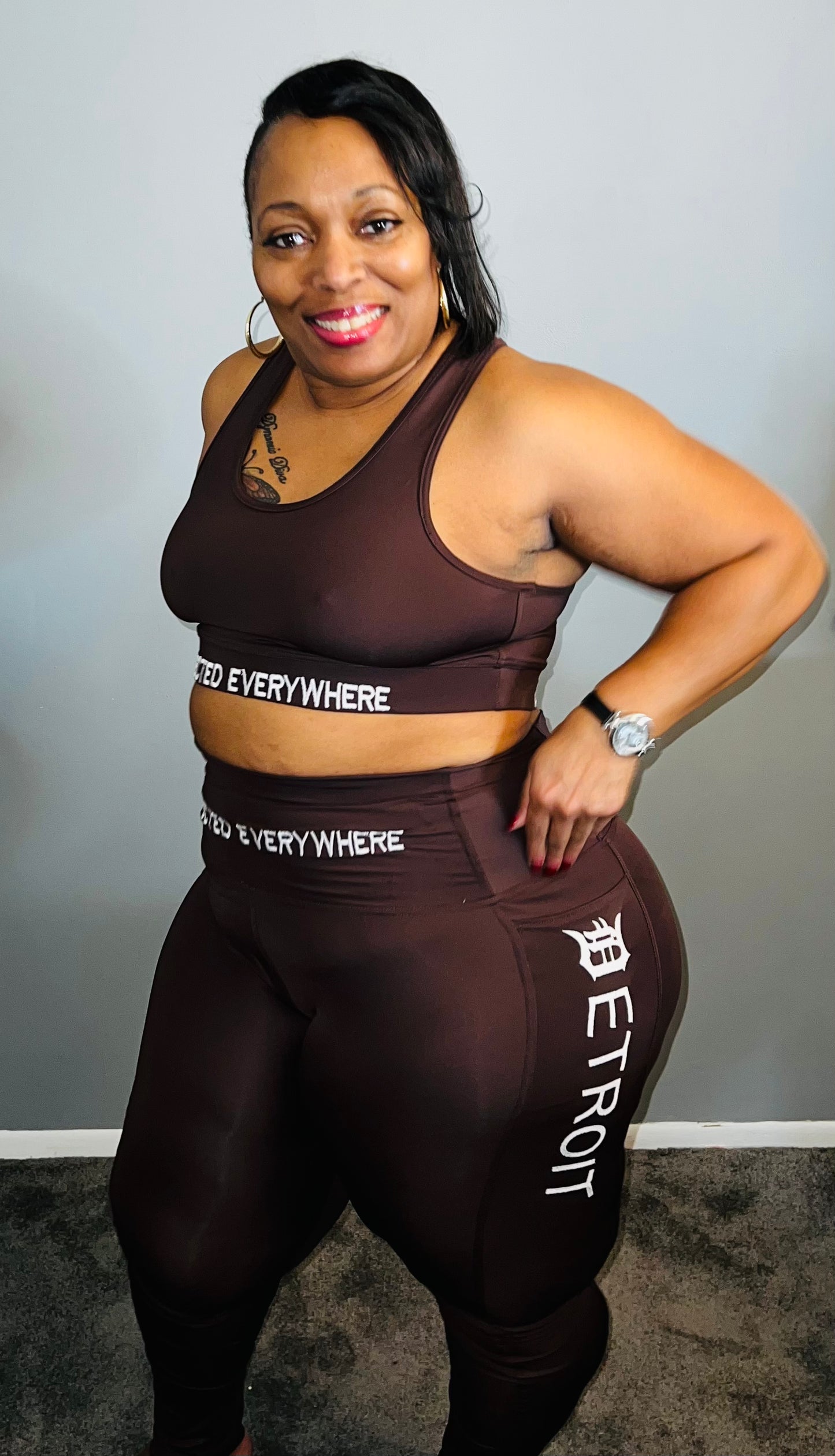 Respected Sports Bra (Chocolate Brown)
