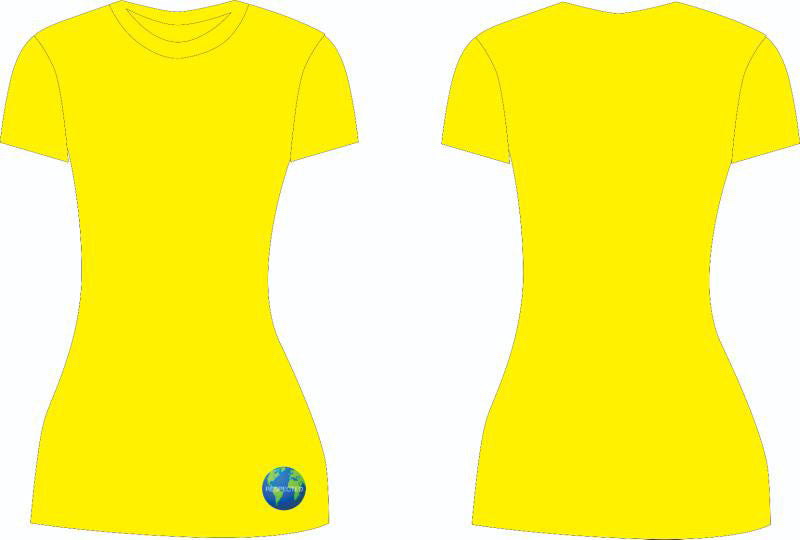 Fitted Tshirt Dress (Yellow)