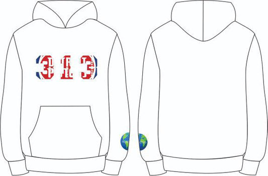 DRE 313 Detroit Pistons Tshirt or Hoodie (White)