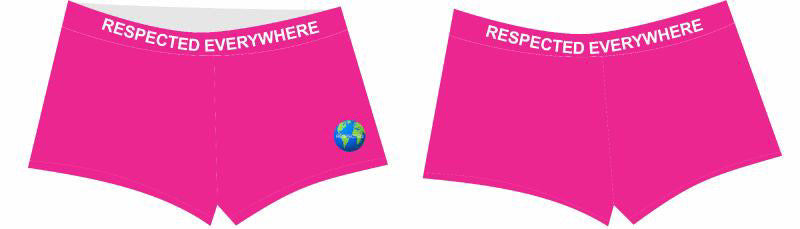 Respected Everywhere Boy Shorts (Pink)