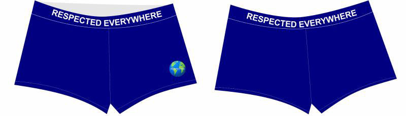 Respected Everywhere Boy Shorts (Navy Blue)