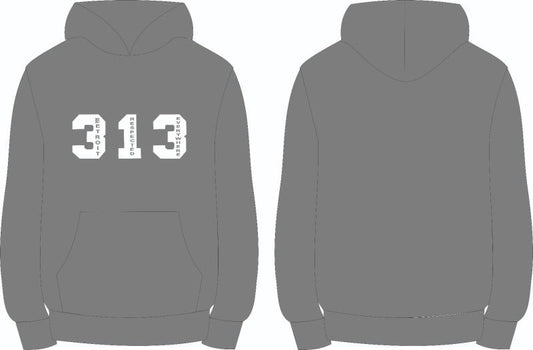 313 DRE Hoodie (Gray w/ White) Tshirt or Hoodie or Pants