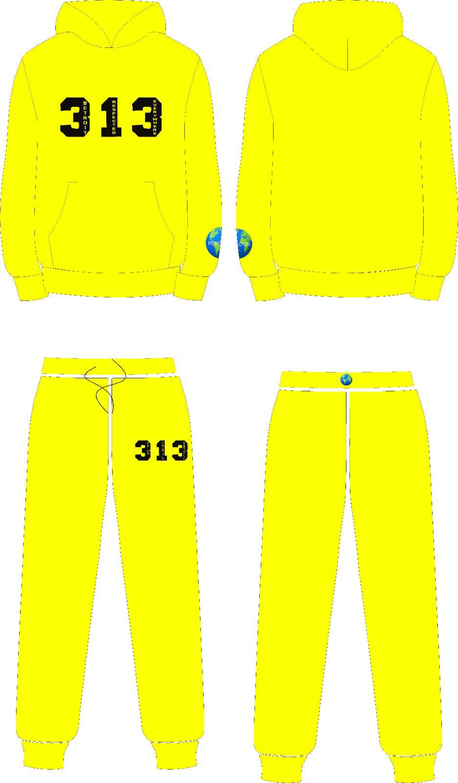 313 DRE Hoodie (yellow) Tshirt or Hoodie or Pants