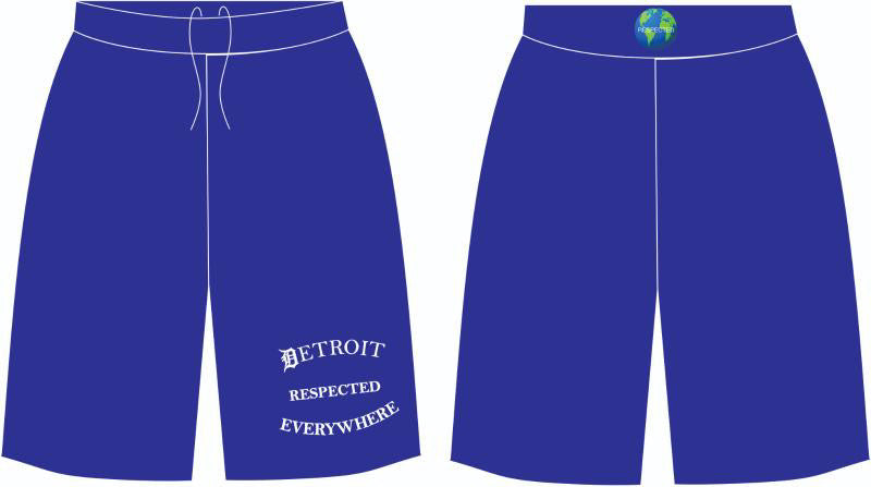 Royal Blue Half Moon w/ White Letters