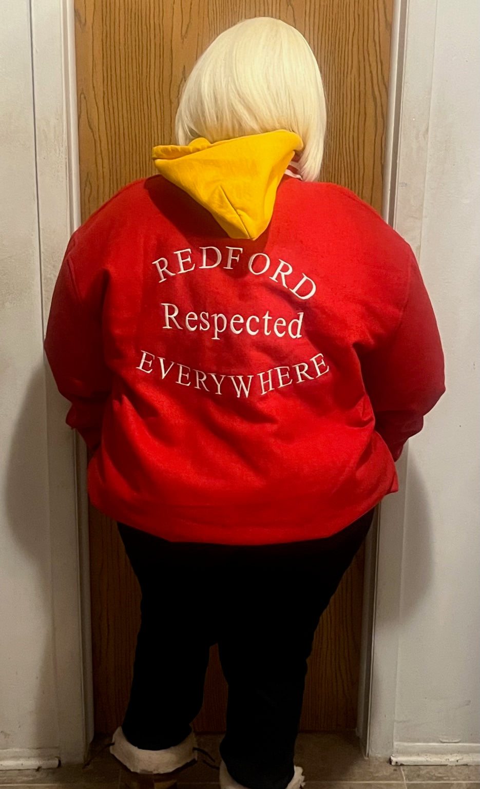 Detroit Redford HS Half Moon Jacket Red with White Letters All Wool