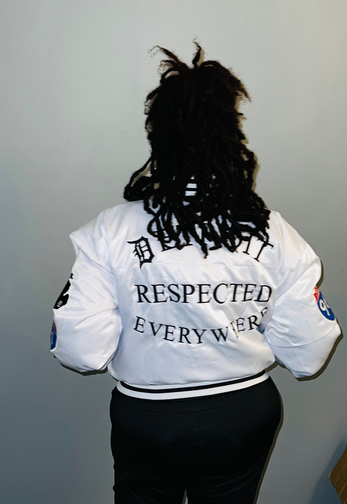 Detroit Day Satin Jacket (White)