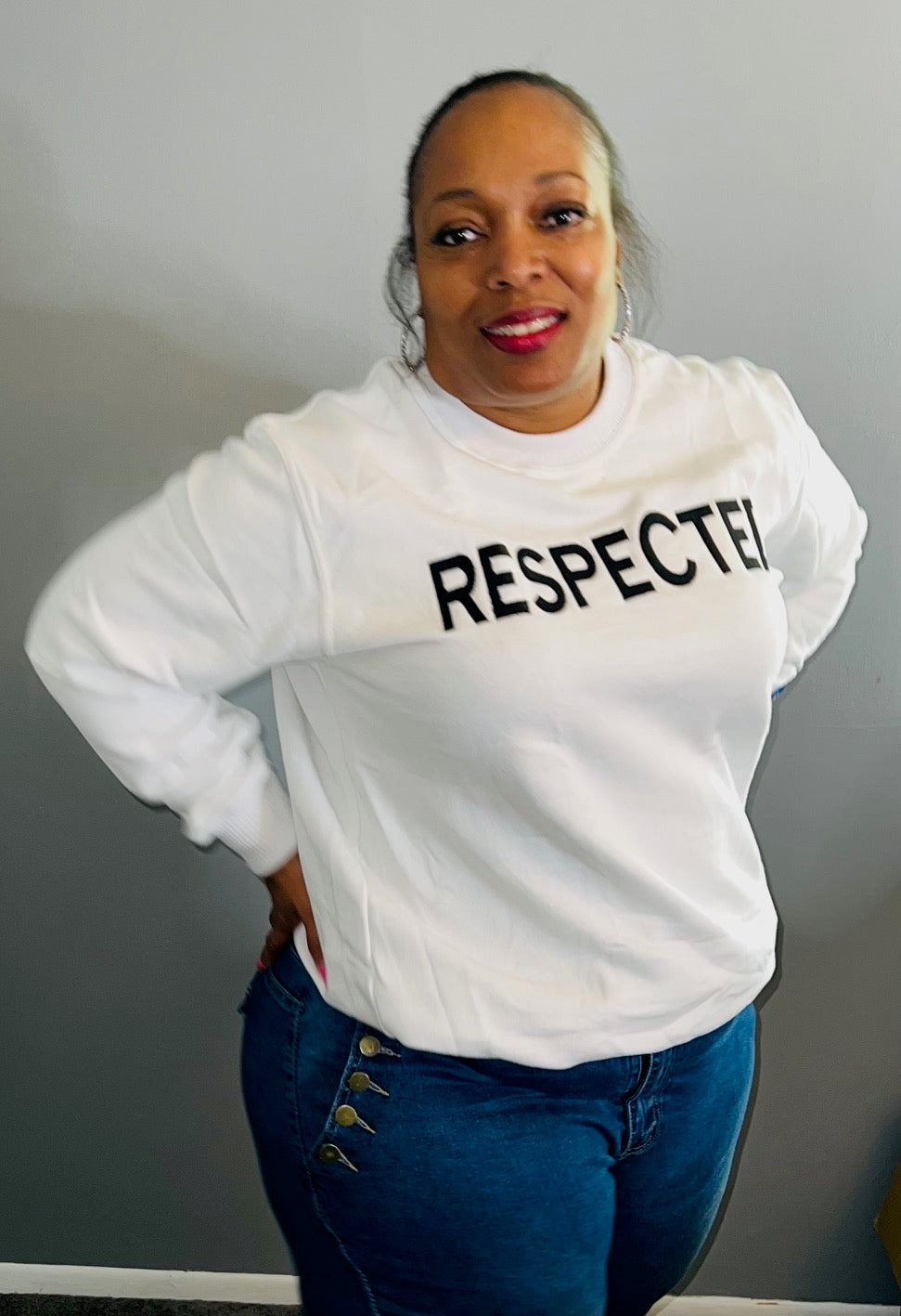 DRE Respected Crew Neck Sweater  (White)