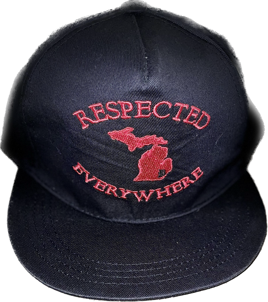 Black Mitten Snapback w/ Red letters