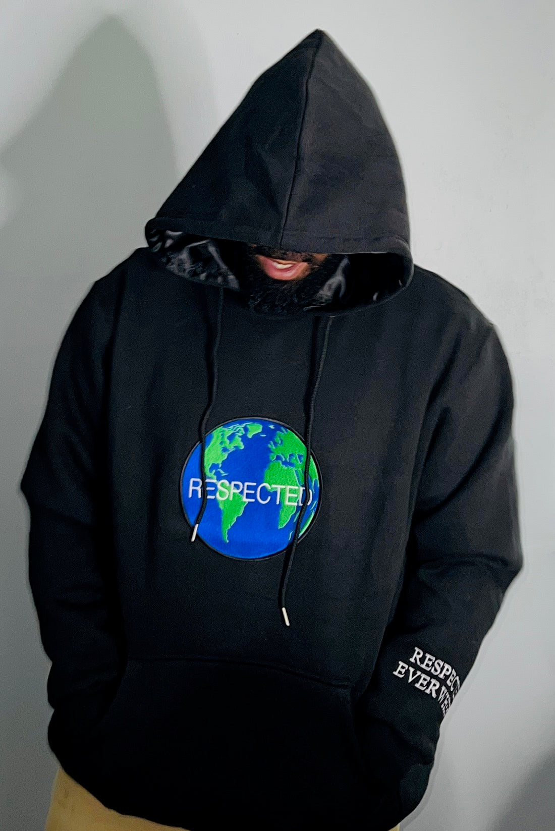 Respected  Black Logo Tshirt, Fitted T or Hoodie