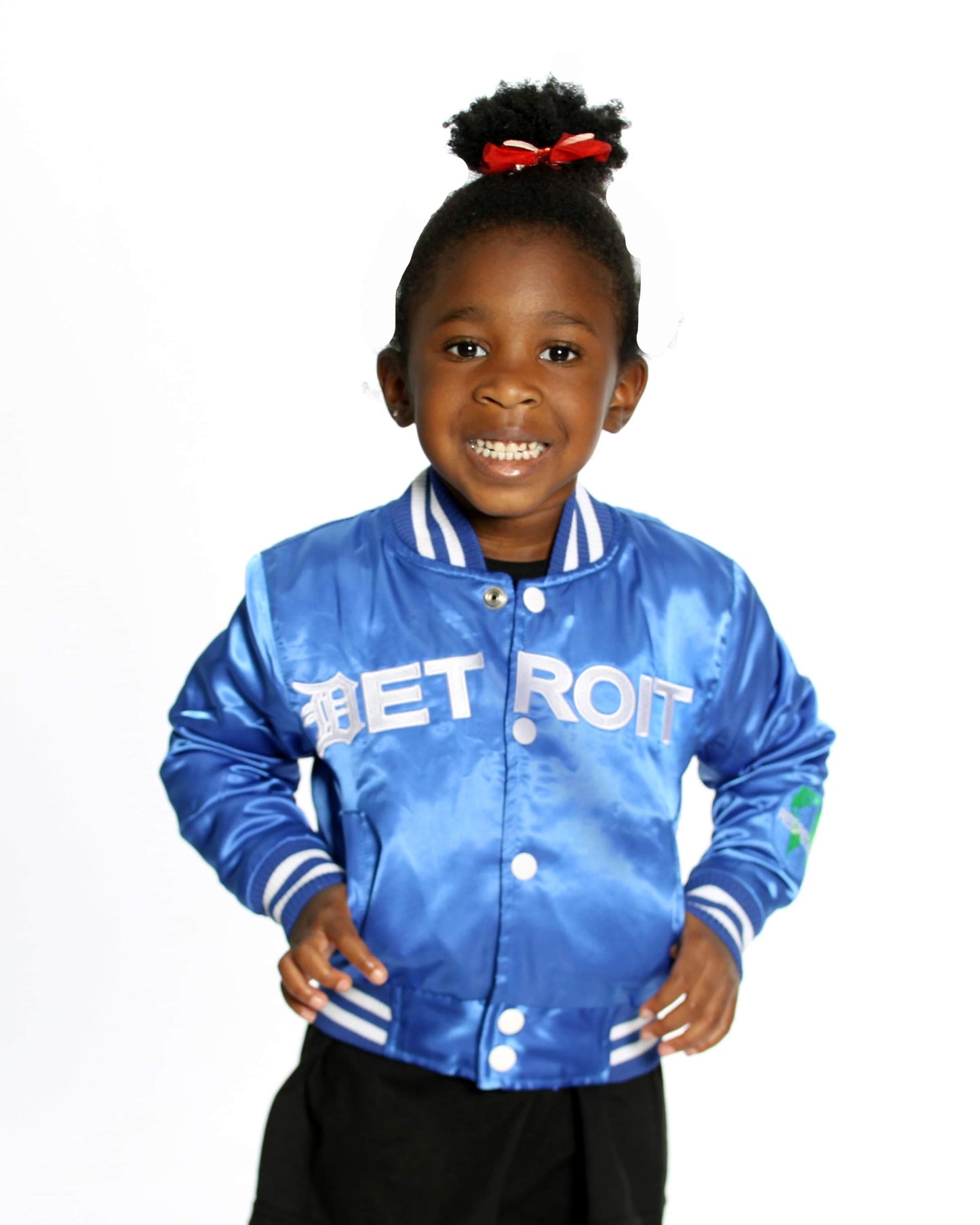 Detroit Mitten Satin Jacket (Royal Blue)