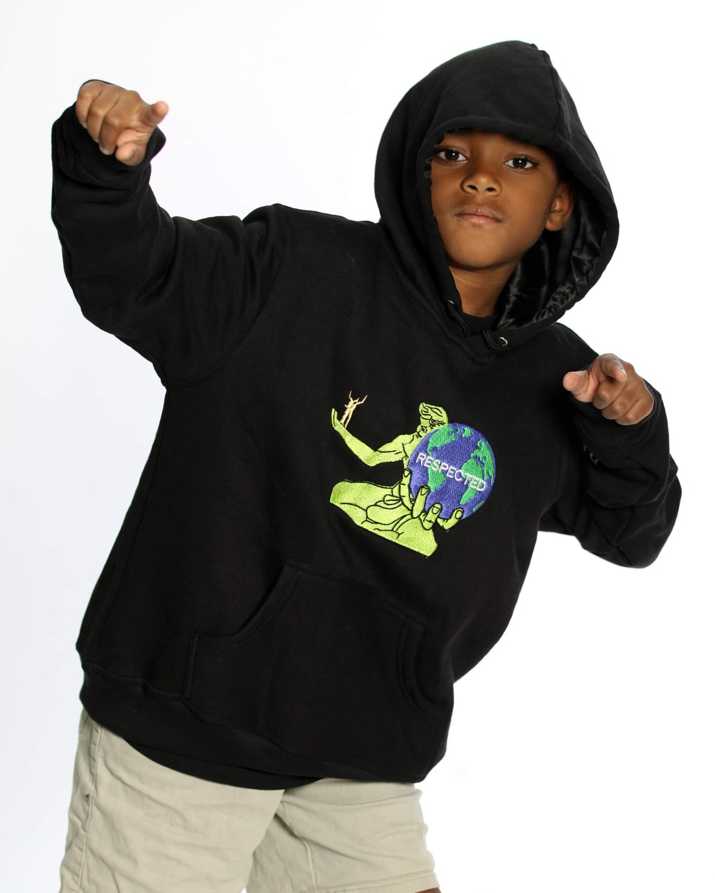 Respected Spirit of Detroit Logo Tshirt or Hoodie (Black)