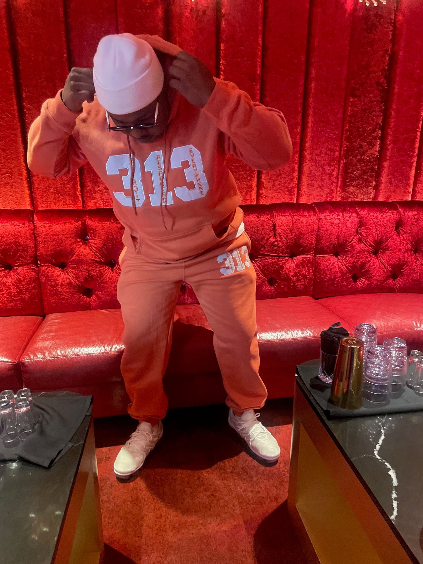 DRE 313 T-shirt or Hoodie or Pants (salmon)