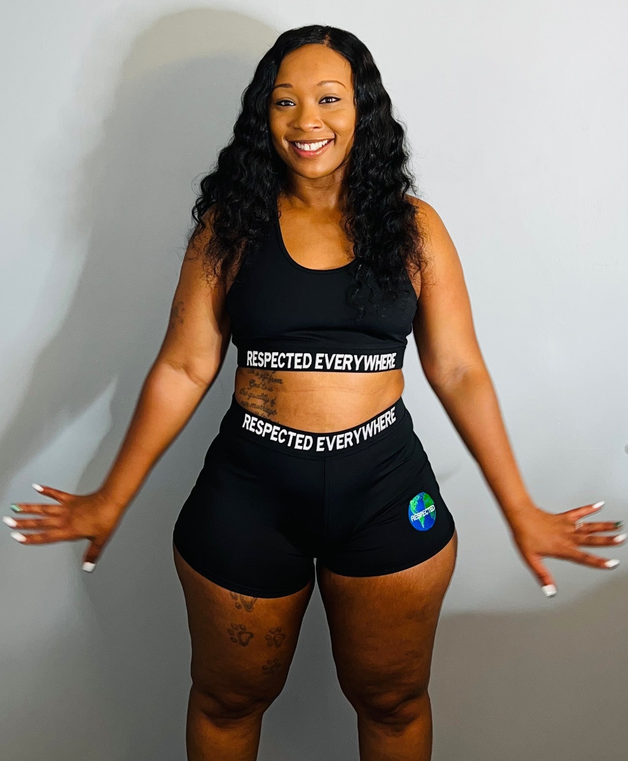 Respected Everywhere Boy Shorts (Black)