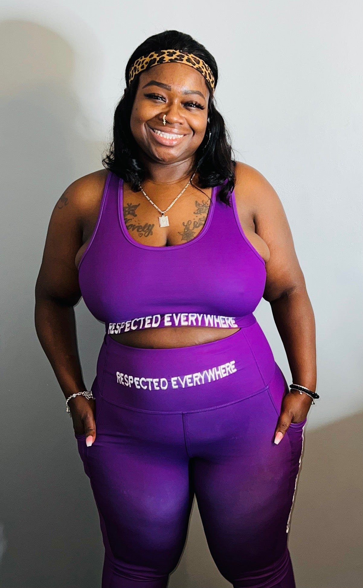 Respected Leggings or Shorts (Purple)