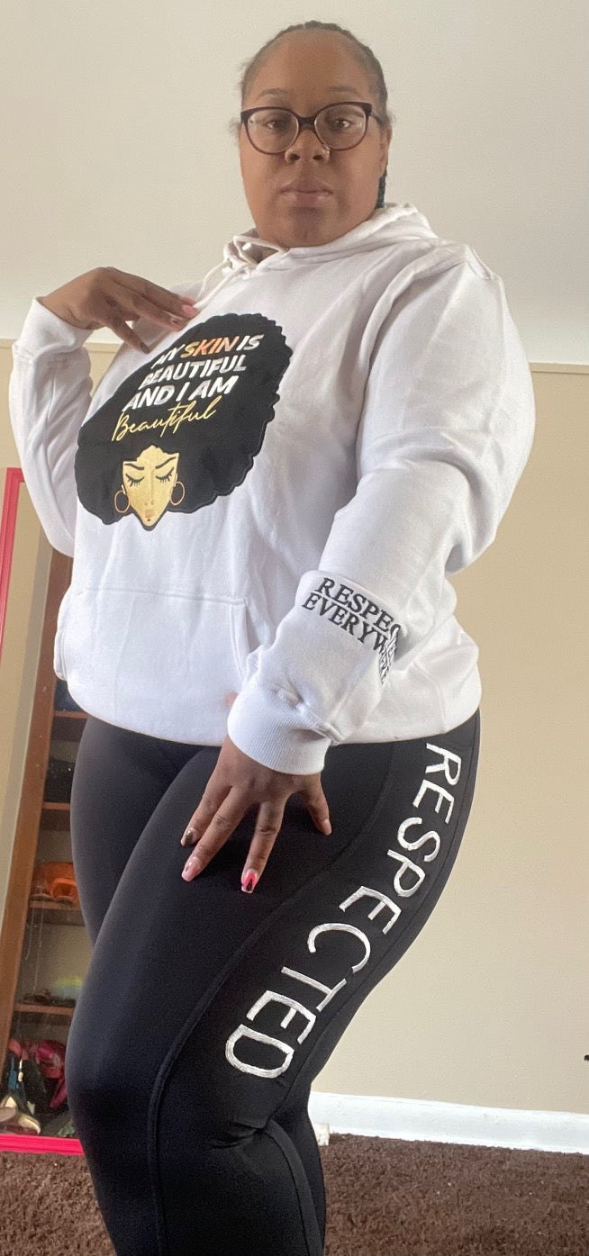 Beautiful Skin Tshirt or Hoodie or Pants or Shorts  (White)