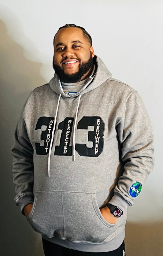 313 DRE Hoodie ( Gray w/ Black Letters) T-shirt or Hoodie or Pants or Shorts