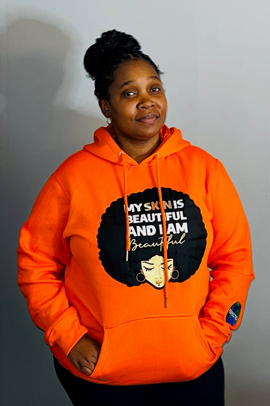 Beautiful Skin Tshirt or Hoodie or Pants or Shorts  (Orange)