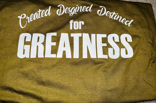 Olive Green Greatness w/ White Letters
