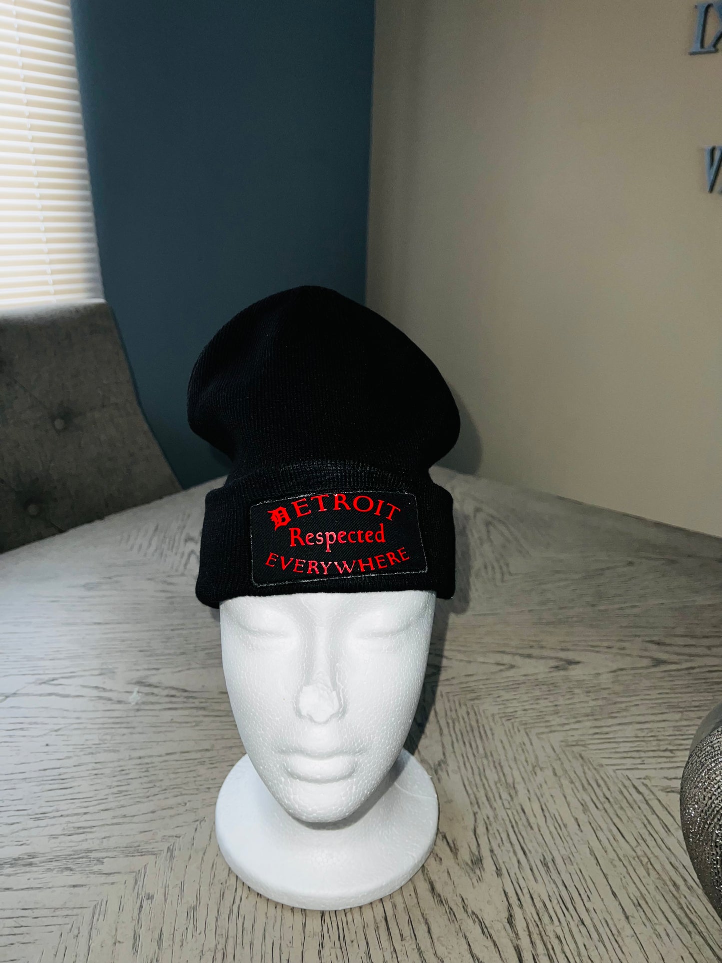 Neon Yellow Half Moon Skully w/ Black Letters