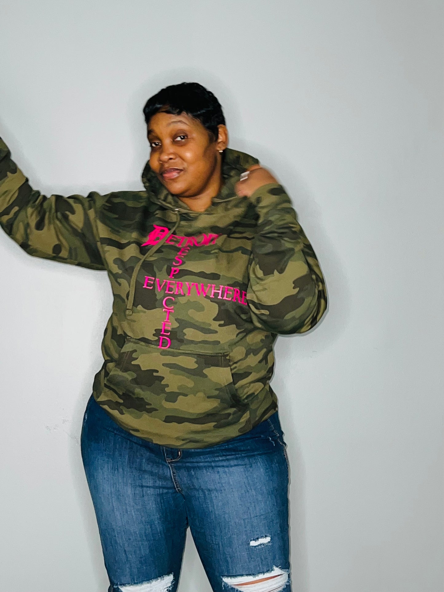 Crossword Camo w/ Pink letters