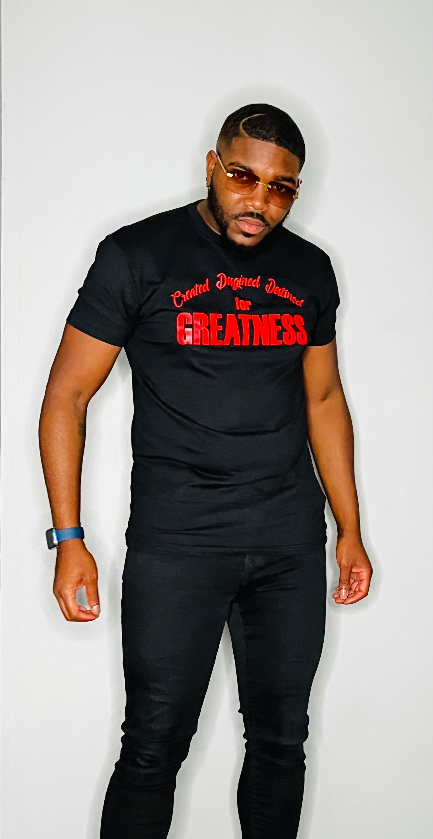 Greatness Black tshirt w/ Red letters