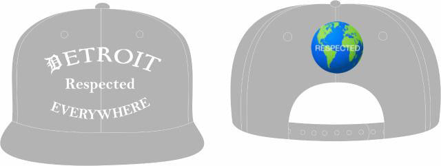 Gray Half Moon Snapback with White Letters