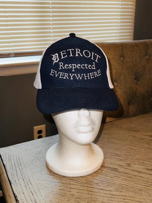 Respected Half Moon Trucker Hat Navy
