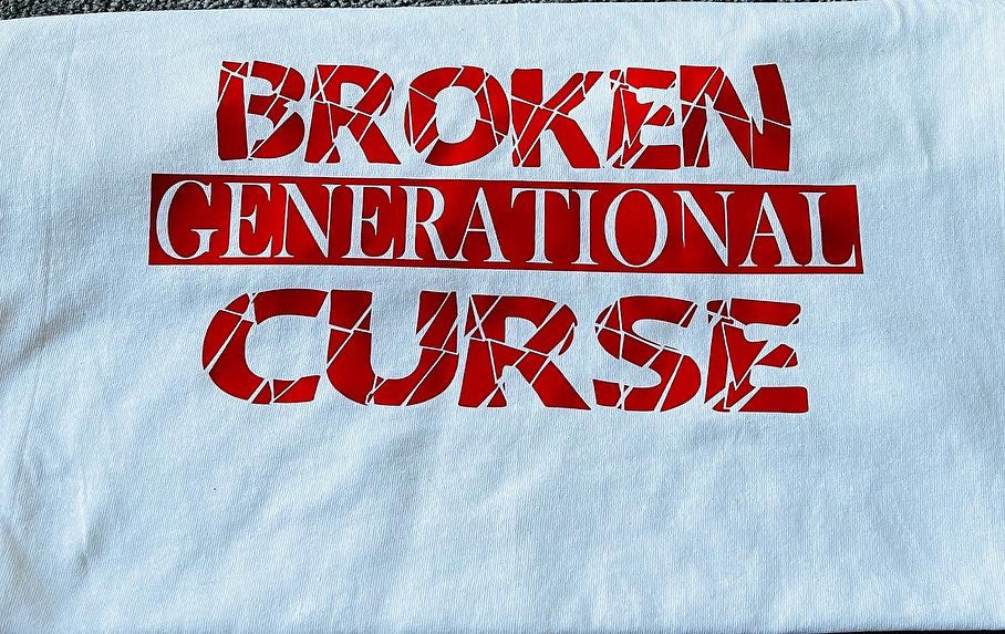 Broken White w/ Red Letters