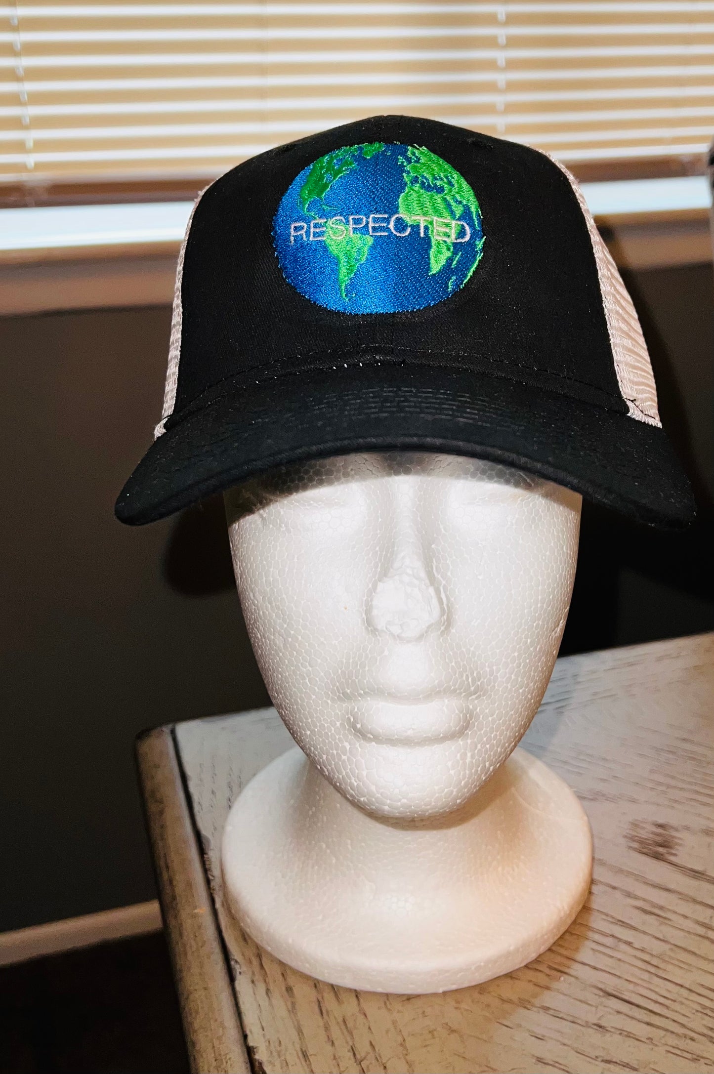 Respected Logo Trucker Hat Black